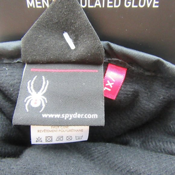 Spyder Insulated Ski Winter Snow Black Red Gloves Men's Size Large / XL NEW - Picture 8 of 11